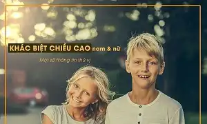 1 số thông tin thú vị về sự khác biệt giữa chiều cao của nam và nữ
