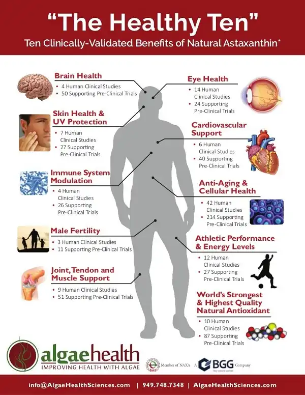 10 công dụng tuyệt vời của Astaxanthin cho bạn