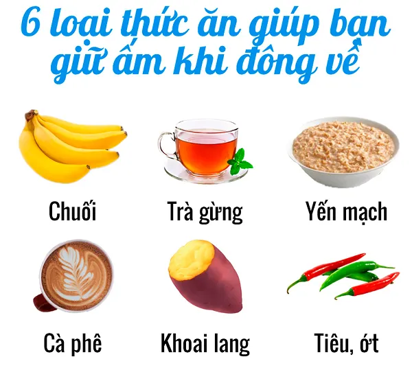 6 loại thức ăn giúp bạn giữ ấm khi đông về