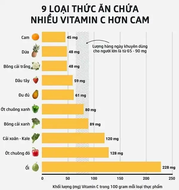 9 loại trái cây quen thuộc chứa nhiều Vitamin C hơn quả cam 9 loại trái cây quen thuộc chứa nhiều Vitamin C hơn quả cam
