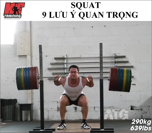 9 lưu ý quan trọng trong bài tập Squat 9 lưu ý quan trọng trong bài tập Squat