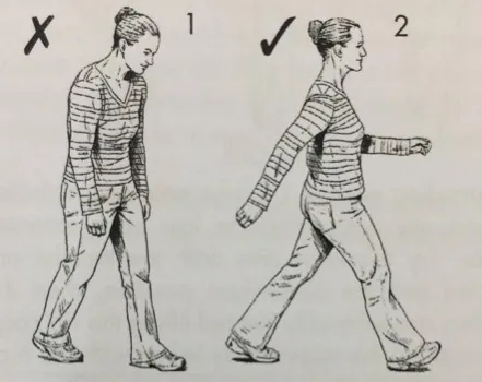 Tư thế đi lại nên vung cả cánh tay Tư thế đi lại nên vung cả cánh tay